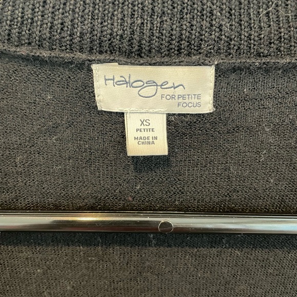 Halogen Black Extra Small Petite Women’s Cardigan Long Sleeve Sweater - Picture 2 of 9